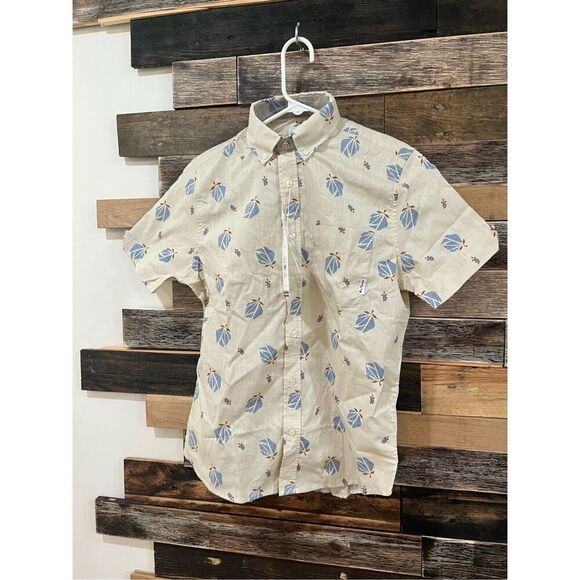Ben Sherman NWT Digi Floral Print Short Sleeve Woven sz S - Picture 3 of 7